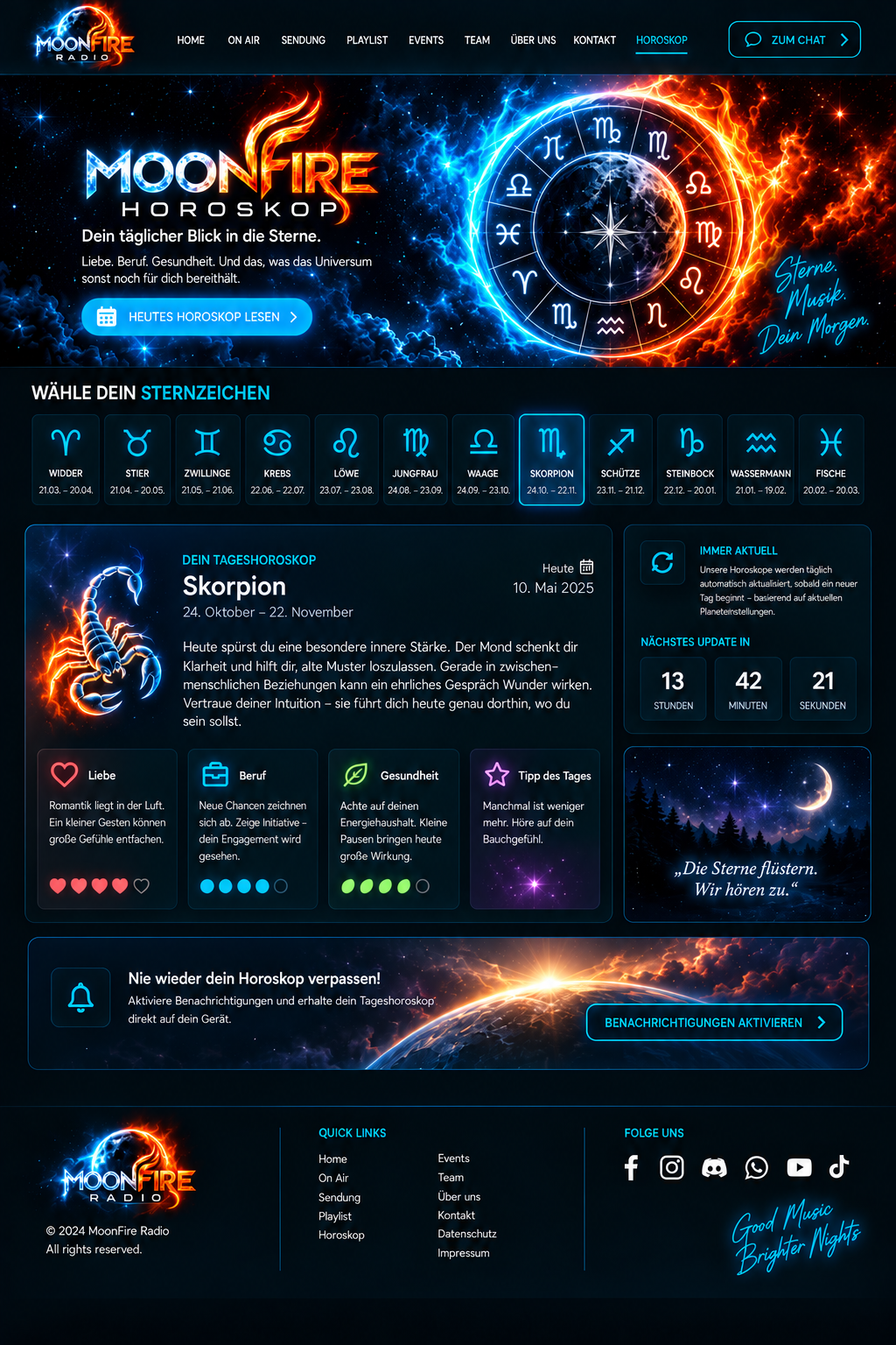 MoonFire Radio Horoskop